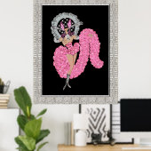 Poster Rare Erte Design "Mimi" (Bureau à domicile)