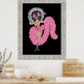 Poster Rare Erte Design "Mimi" (Cuisine)