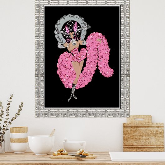 Poster Rare Erte Design "Mimi" (Cuisine)