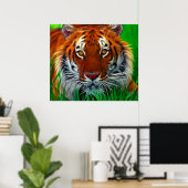 Poster Rare Sumatran Tiger d'Indonésie (Bureau à domicile)