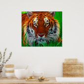 Poster Rare Sumatran Tiger d'Indonésie (Cuisine)