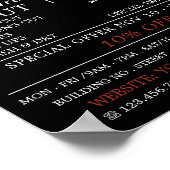 Poster Rasage classique, Barbiers hommes publicité (Coin)