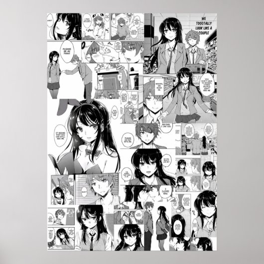 Poster Rascal ne rêve pas de lapin fille Senpai manga c (Devant)