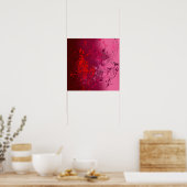 Poster Raspberry Flurry : Art abstrait par projection de (Cuisine)