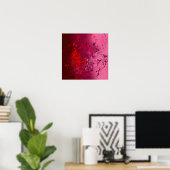 Poster Raspberry Flurry : Art abstrait par projection de (Bureau à domicile)