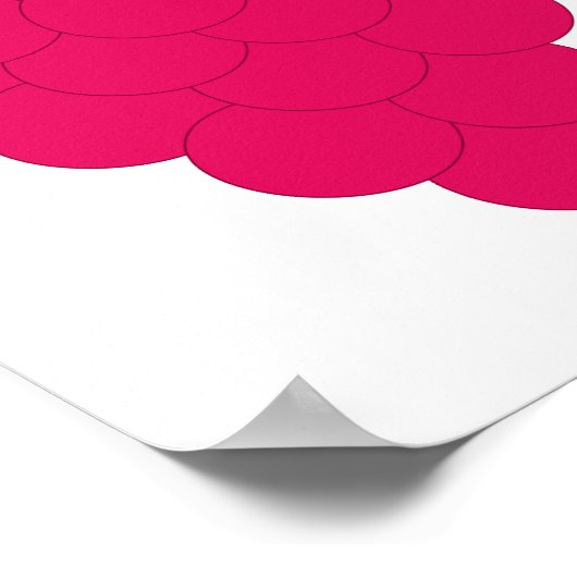 Poster Raspberry Fruit Berry Pink (Coin)