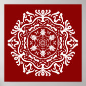 Poster Raspberry Mandala (Devant)