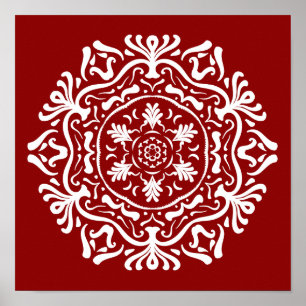 Poster Raspberry Mandala