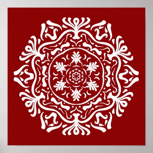 Poster Raspberry Mandala (Devant)