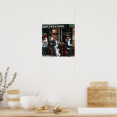 Poster Rassemblement au café (Cuisine)