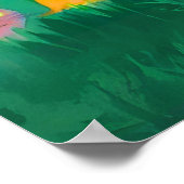 Poster Rassemblement de chats dans une clairière de forêt (Coin)