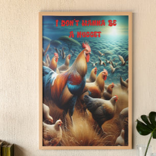 Poster Rassemblement de plumes : Les poulets errants dans