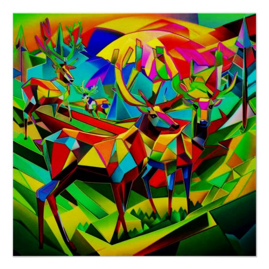 Poster Rassemblement de rennes dans la vallée (Devant)