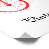 Poster Rassemblement de voitures anciennes, rouge blanc (Coin)