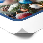 Poster Rassemblement d'hiver des Jays bleus festifs (Coin)