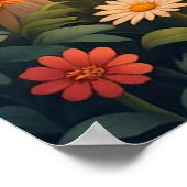 Poster Rassemblement forestier de jolis animaux (Coin)