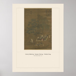Poster Rassemblement littéraire - Empereur Huizong, Song