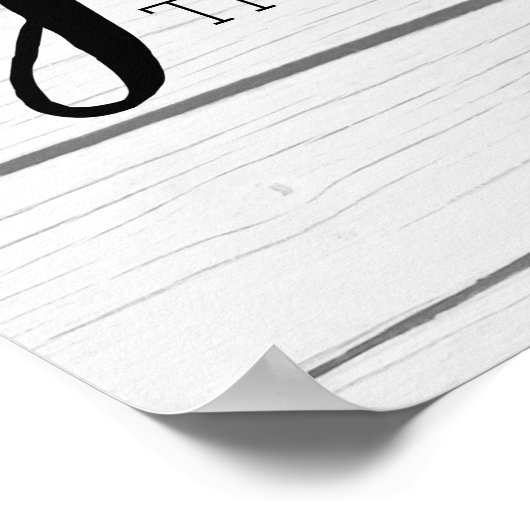 Poster Rassemblement rustique - Bois Shiplap avec une fam (Coin)