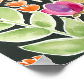 Poster Rassemblement splendide - Fleurs roses et orange (Coin)