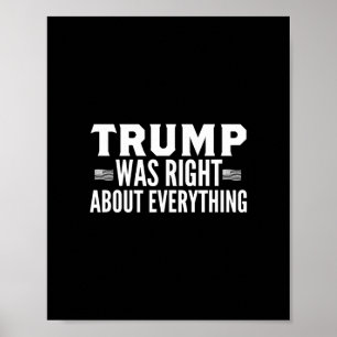 Poster Rassemblement Trump avait raison sur tout - Trump 