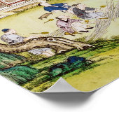 Poster Rassembler du bambou pour faire du papier (Coin)