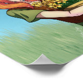 Poster Rassembler les fleurs avec un dragon (Coin)