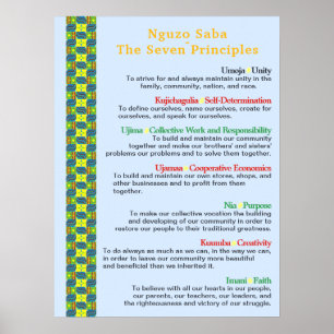 Poster Rassembler ‘Round Kwanzaa Creations Nguzo Saba Pos