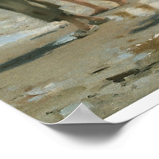 Poster Rassembleurs d'huîtres à Cancale, John Singer Sarg (Coin)