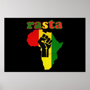 Poster Rasta Afrique et Black Power Canvas Imprimer 48 pa
