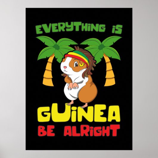 Poster Rasta Guinea Pig (Devant)