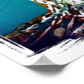 Poster Rasta rouge jaune vert mortier (Coin)