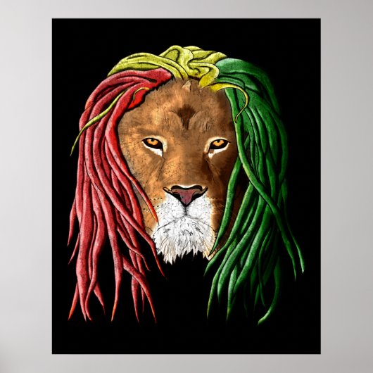 Poster Rastafari Lion (Devant)