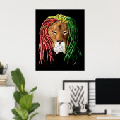 Poster Rastafari Lion (Bureau à domicile)