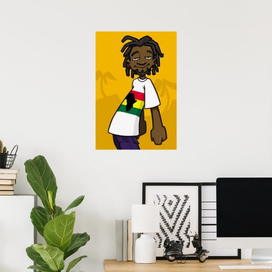 Poster rastafarian (Bureau à domicile)