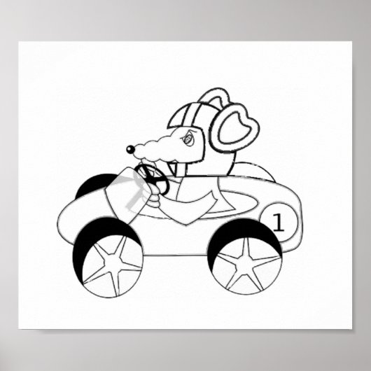 Poster Rat de coloriage (Devant)