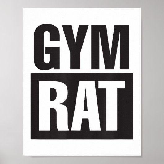 Poster Rat de gym - Entraînement - Hustle - Forme physiqu (Devant)