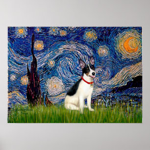 Poster Rat Terrier - Nuit étoilée