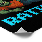 Poster Ratio’d Pixelated Zombie Gamer Teag Npc Halloween (Coin)
