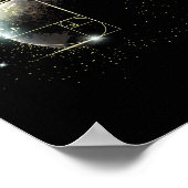 Poster Ratio d'Or Fibonacci Prof de Maths Spirale Espace (Coin)