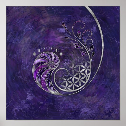 Poster Ratio d'or - Ornement de géométrie sacrée (Devant)