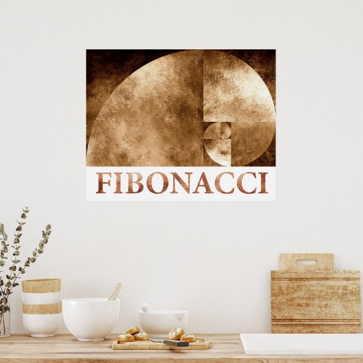 Poster Ratio d'or, spirale de Fibonacci (Cuisine)