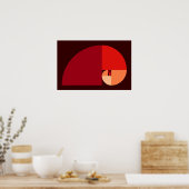 Poster Ratio d'or, spirale de Fibonacci (Cuisine)