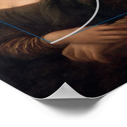 Poster Ratio or spirale Mona Lisa Fibonacci (Coin)