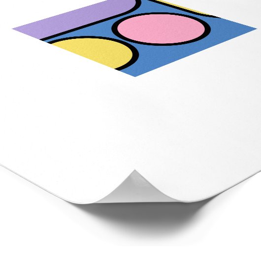 Poster Rationalisation Moderne Style rétro Design géométr (Coin)