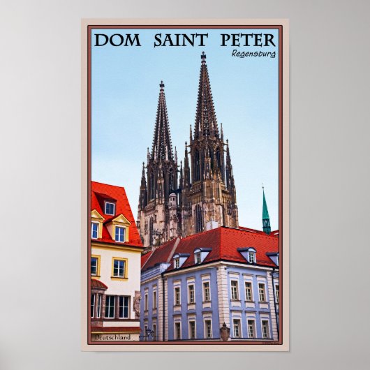 Poster Ratisbonne - Cathédrale Saint-Pierre (Devant)