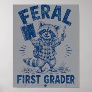 Poster Raton laveur drôle de retour à l'école Fvibesl pre