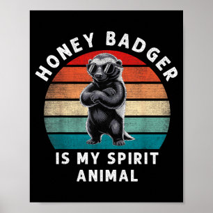 Poster Raton Laveur Est Mon Animal De Srit Drôle Vintage