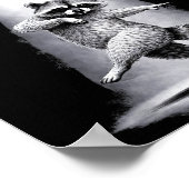 Poster Raton laveur extraterrestre effectue une danse rid (Coin)