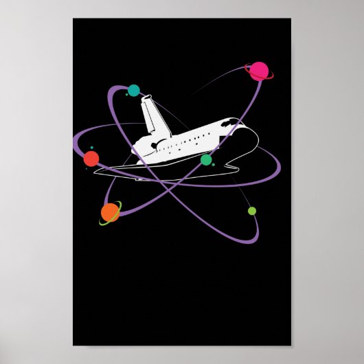 Poster Raumschiff im Weltraum (Devant)