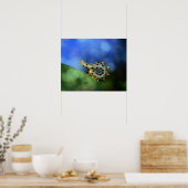 Poster Raupe der breitfüßigen Birkenblattwespe (Cuisine)